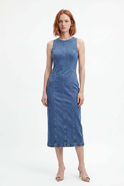 HAKKE Long Denim Dress