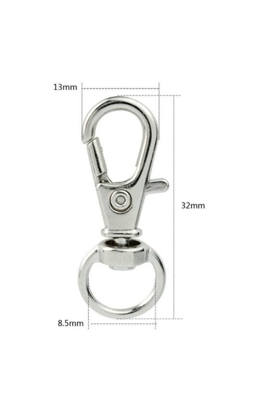 Choice 10PCs 10pcs/lot Split Sliver Key Ring Swivel Lobster Hooks Clasp Conne...