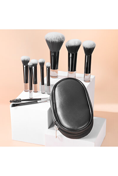 Choice7 black with bag 10pcs Makeup Brush Sets,Plastic mini with bag multifun...