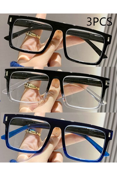 Choice27 +150 BlackTransparentBlue 2/3PC New Fashion Large Frame Reading Glas...
