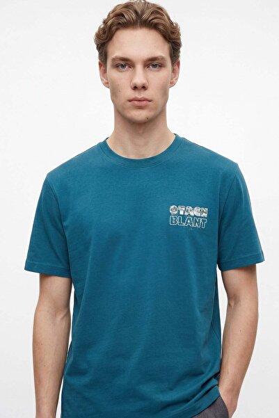 HAKKE Crew Neck Letter Printed Men's T-Shirt