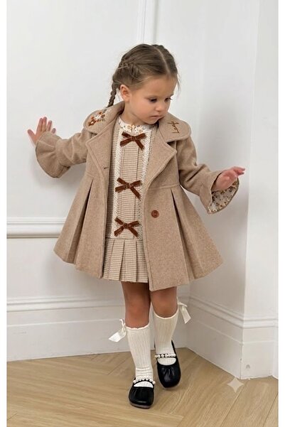 PARK BEBE Baby Girl and Child's Cashmere Coat and Dress Set, 2-Piece, Embroid...