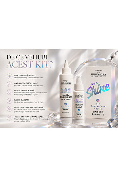 MaterNatura Kit Laminare Profesională pentru Păr cu Cheratină Vegetală-Efect ...