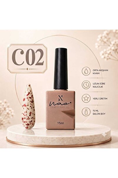 Aka 15 ML Simli kalıcı oje Confetti Seri renkli