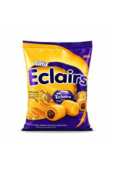 Elvan Toffix Eclairs Kakaolu Şeker 1000 Gr. (1 Poşet)
