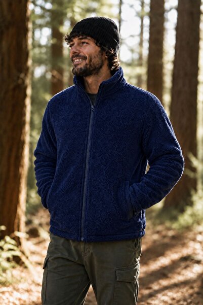 GHASSY CO Men's Pro Thermal Inner Outer Sherpa Autumn Winter Full Zip Plush S...