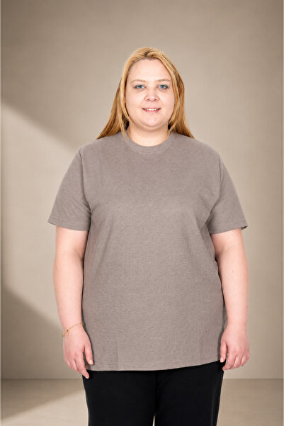 ModeXL Tricou pentru femei Mode XL True Plus Size, cu textură tip vafe, 20033...