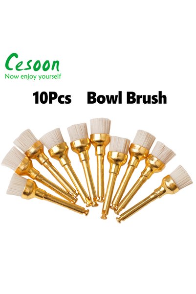 Choice1 10Pcs Bowl 10Pcs Dental Polishing Brush Wool Felt Cotton Wheel Alumin...