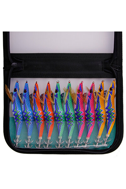 Choice 3.5 WEIHE 10pcs/lot Hard Fishing Lure Squid Jig Hook 3.0# 3.5# Wooden ...