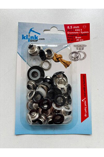 Klinkshop No 5 Siyah Kuşgözü Çekiçle Uygulama Aparatları Ve 20 Adet 8,5mm Kuş...