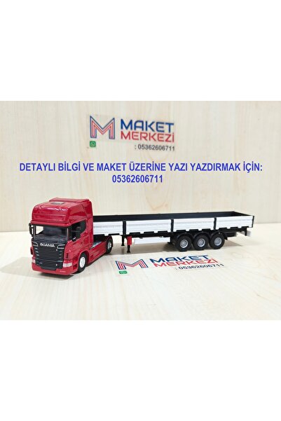 WELLY 25 cm uzunlukta 1/64 SCANIA sal DORSELİ TIR MAKETİ (firma ismi yazılabi...