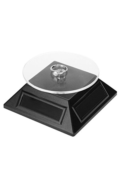 choice2 Black 1Pcs Solar Showcase For 360 Degrees Turntable Rotating Jewelry ...