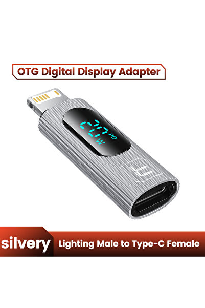 Toocki Sliver USB 2.0 Display OTG Adapter PD 20W Fast Charging Lightning Male...