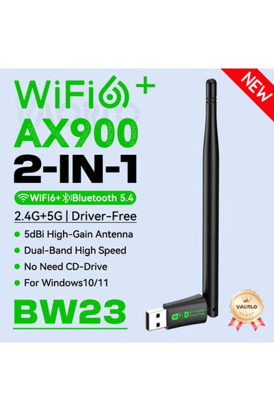 Choice AX900 BT5.4 BW23 AX900 WiFi6 USB Adapter Bluetooth 5.4 Dual Band 2.4G&...