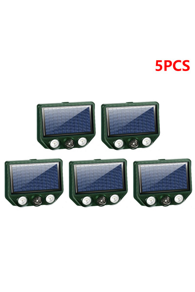 Choice3 5 PCS Solar Ultrasonic Animal Repellent Scarer Outdoor Pest Sensor De...