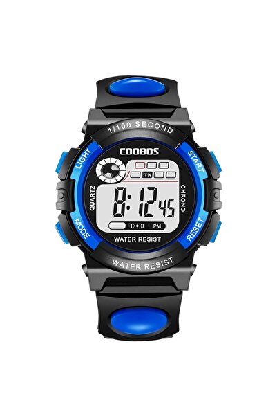 Choice10 Blue 1 Electronic Watch For Boys Girls Children Luminous Dial Milita...