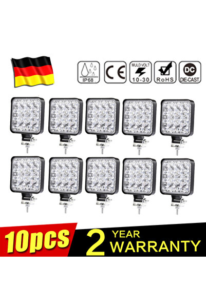 Choice 10pcs HAOLIDE 10PCS Led Work Light 48W Mini 6000k White for Truck Engi...
