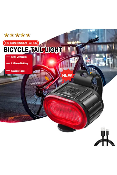 Choice3 Tail Light B 1/2 Pack Rechargeable Bike Light Set Headlight & Rear Ta...