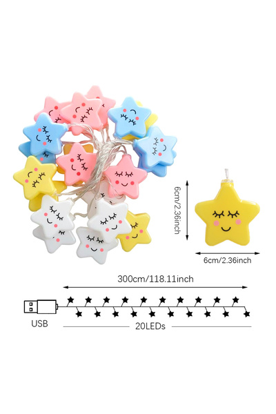 Choice Star 20LEDs Cloud/Star Light String,10Ft USB Waterproof Night Lights A...