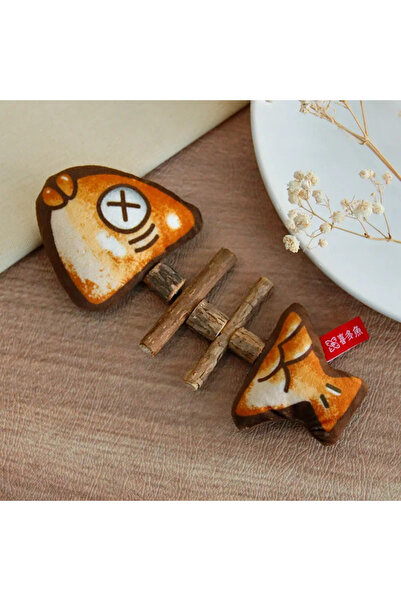Choice Grilled fish Cat Chew Toys Interactive Molar Grilled Fish Toys Silverv...