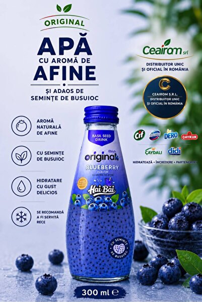 Original APA CU AROMA DE AFINE SI ADAOS DE SEMINTE DE BUSUIOC 300ML 24BUCATI