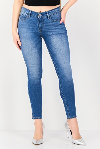 Levi's Women Skinny Fit Washed Denim Jeans, Blue