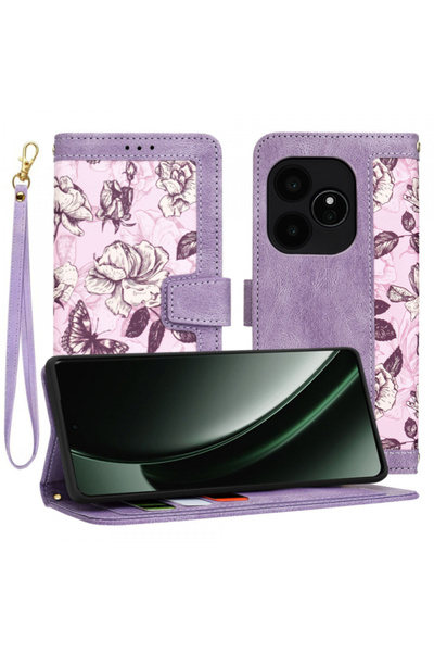 realme Husa pentru GT 6T / GT 6, Techsuit, FlipCraft, Mov