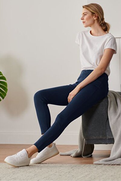 Tchibo Women Slim Fit Solid Stretchable Jeggings, Navy