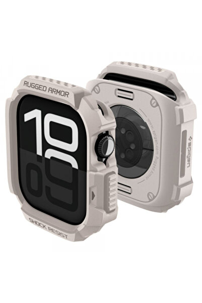 Spigen Husă Rugged Armor V2 pentru Apple Watch Series 10/11 42mm, Bej