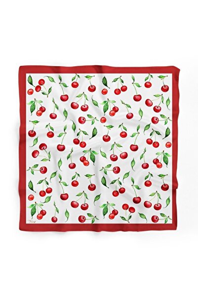 D scarf Dámska šatka s čerešňovým vzorom