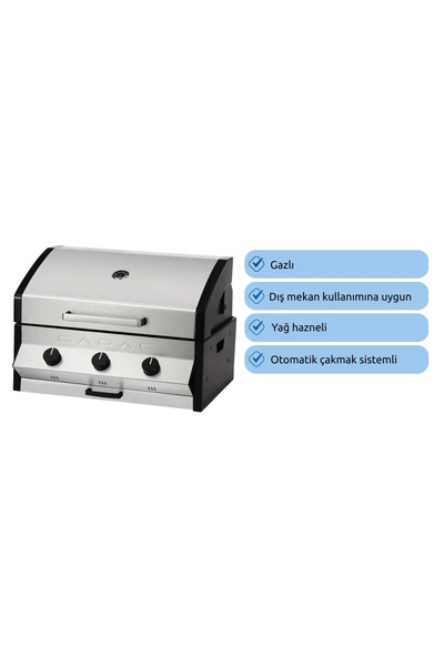 Aygaz Cadac Meridian 3B Ankastre Gazlı Barbekü - 3 Brülörlü Dış Mekan Barbekü...