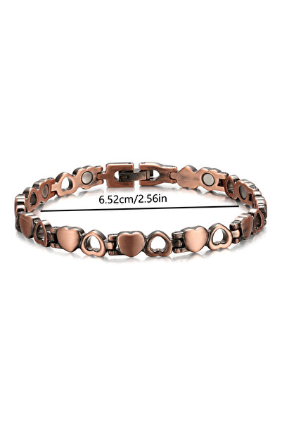 Choice Champagne gold Heart Hollow Bracelet Women Men Copper Color Magnetic H...