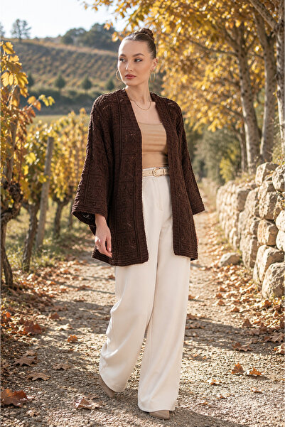 ŞİMAL Cardigan tricotat cu model, deschis în față, pentru femei 260428 -