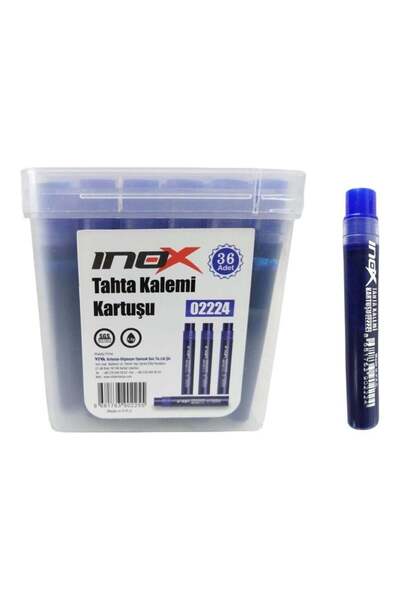 VİVA İnox Whiteboard Marker Cartridge Blue 36-Pack