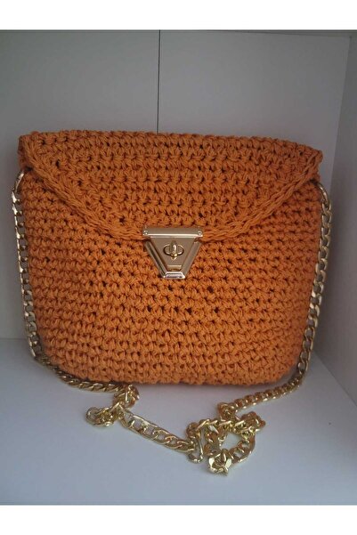 Masal Gurumi Hand Knitted Women's Bag Orange