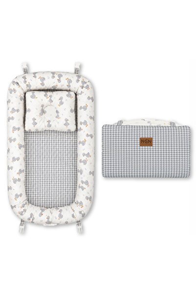 ngn collection سرير أطفال قابل للطي من Babynest، سرير أطفال مصنوع من القطن بن...