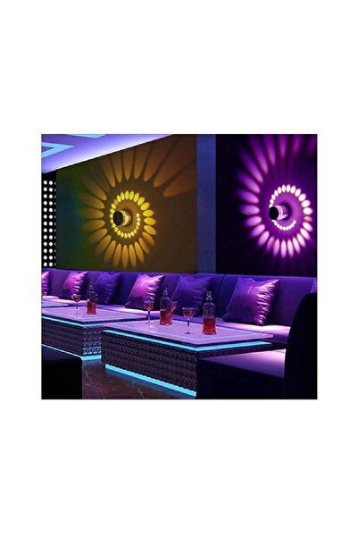 Led مصباح حائط حلزوني، مصباح حائط حلزوني ملون RGB بقدرة 3 وات، مصباح حائط من ...
