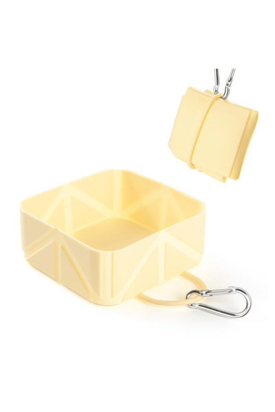 Choice Yellow Silicone Collapsible Pet Travel Bowl: Portable Dog & Cat Bowl f...