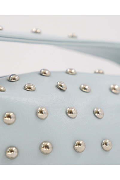 lalettobags Women's Blue Elya Model Studded Chain Strap Mini Hand and Shoulde...