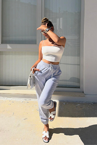 macharel jeans بنطلون رياضي نسائي ضيق مطاطي بجيب وسلكين
