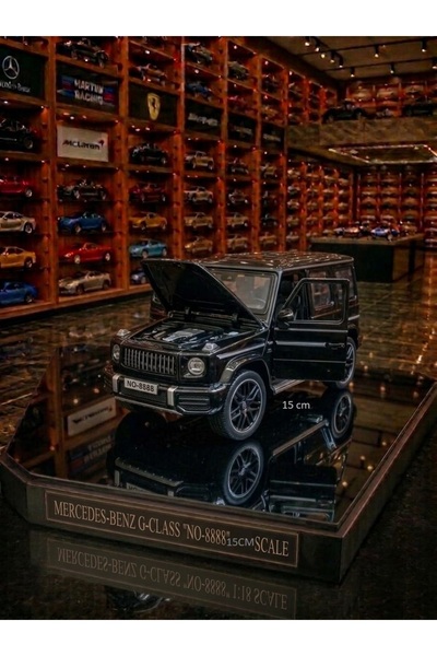 SİYAH Brabus Rocket G65 Diecast 15 CM Metal Araba Sesli 1.32 Kapı Bagaj Motor...
