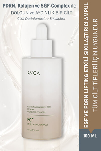 AVCA PDRN ve EGF Sıkılaştırıcı Kırışıklık Bakım Ampulü 100 ml - True Lifting ...