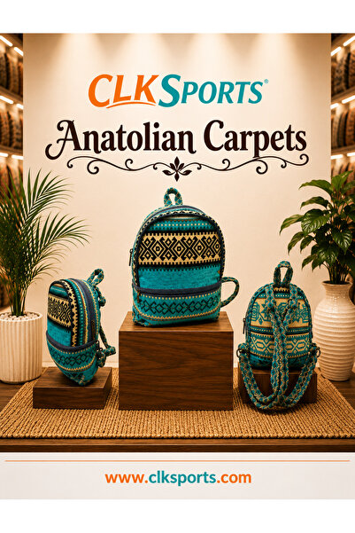 CLK SPORTS Anatolian Carpet Hand Made Design Sırt Çantası - Heybe Çanta - Small