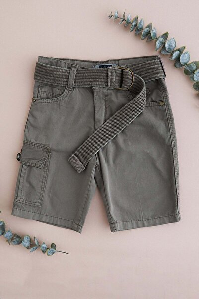 Fulla Moda Beli Kemerli Kargo Cepli Erkek Çocuk Kapri
