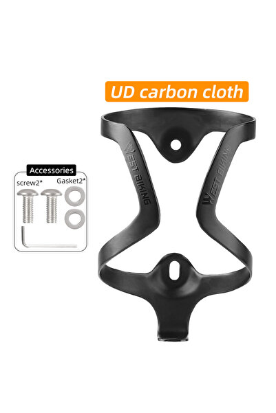 Choice UD Carbon Cloth WEST BIKING Carbon Fiber Bicycle Water Bottle Holder L...