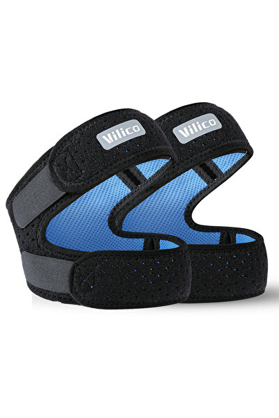 Choice1 2 Piece-AB081-BU 1/2Piece Patellar Tendon Support Strap Adjustable Kn...