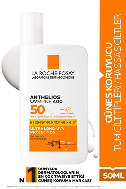 La Roche Posay Anthelios Uvmune 400 Invisible Fluid Tüm Cilt Tipleri İçin Yük...