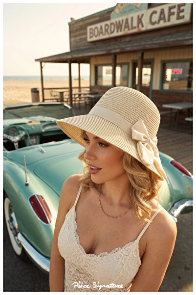 PIECE SIGNATURE Breeze of the Past, Style of Today, Retro Foldable Straw Hat ...