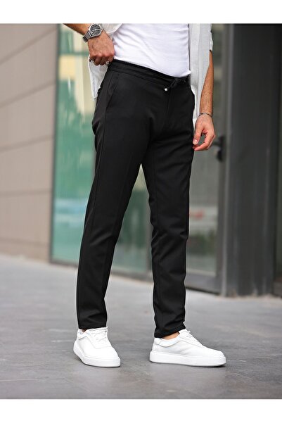 BASEL.CO Jogger premium din țesătură slim fit pentru bărbați cu lycra și tali...