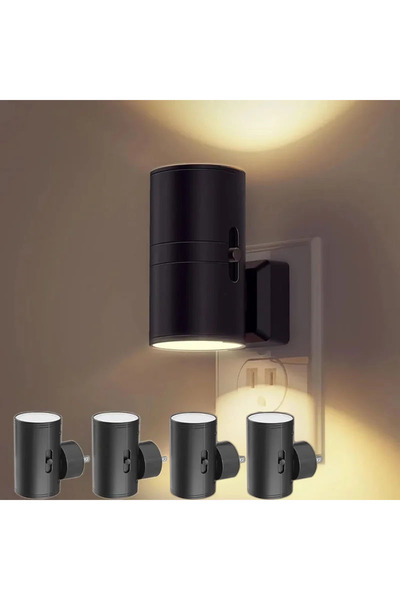 Choice EU 4pcs-Warm Dimmable LED Night Light Plug Into Wall Night Lamp with L...
